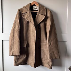 Vintage Woolrich Coat Mens 36 Brown Wool Sherpa Lined Heavy Outdoors Jacket 70s